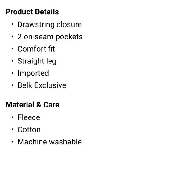 ZELOS Pants Nwt By Belk Zelos Black Soft Pant Jogger Sweats Poshmark